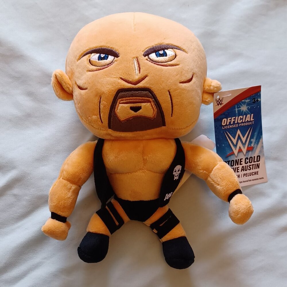 2021 Walmart WWE Wrestling 10" Stone Cold Steve Austin Plush Doll New with Tags